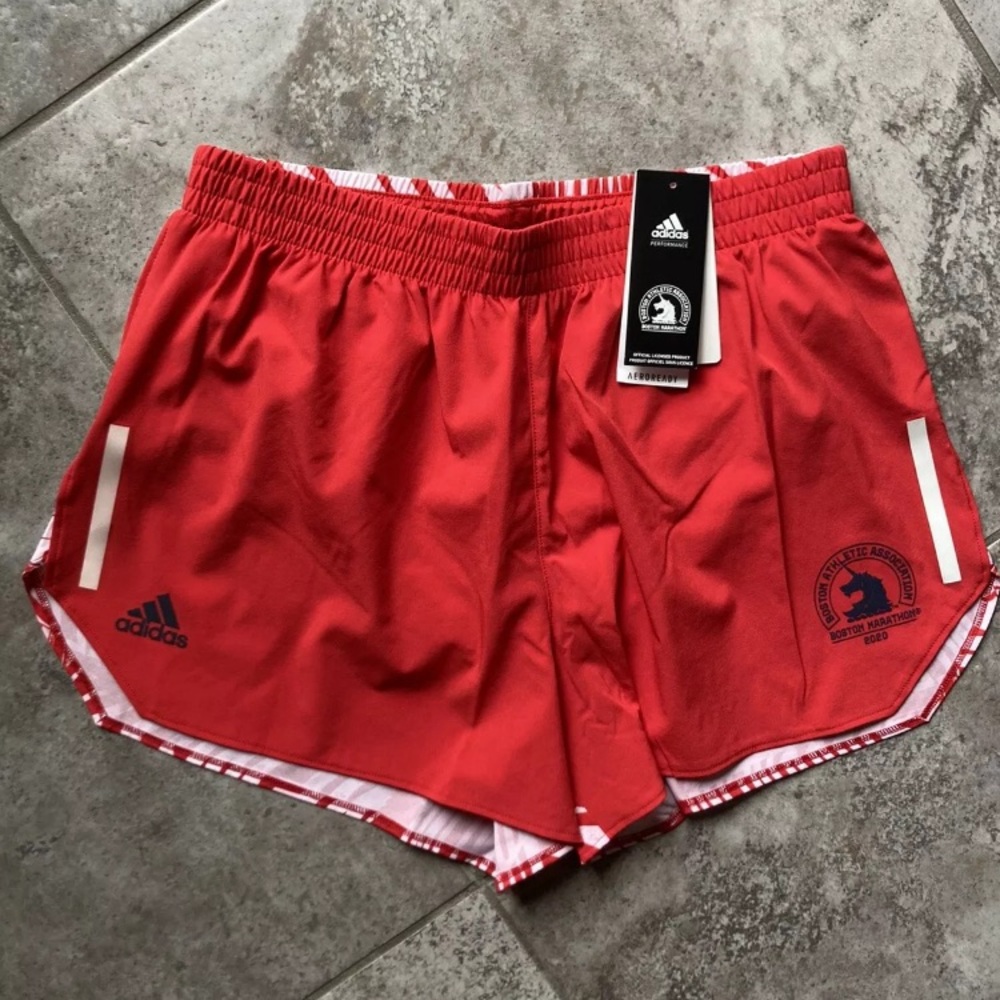 Adidas Boston Marathon 2020 Running Short Men SIZE M FQ6626 Red ULTRA BOOST 5”